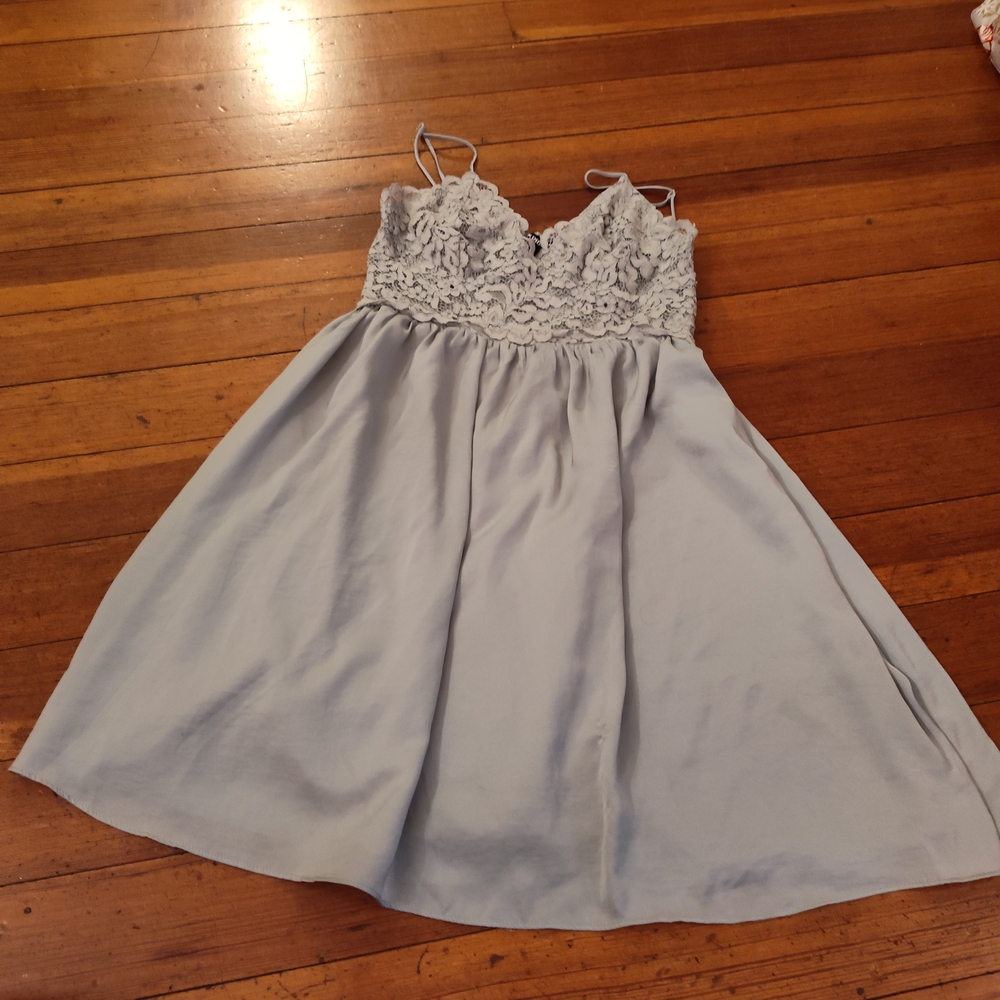 Express Light Gray-Blue Dress